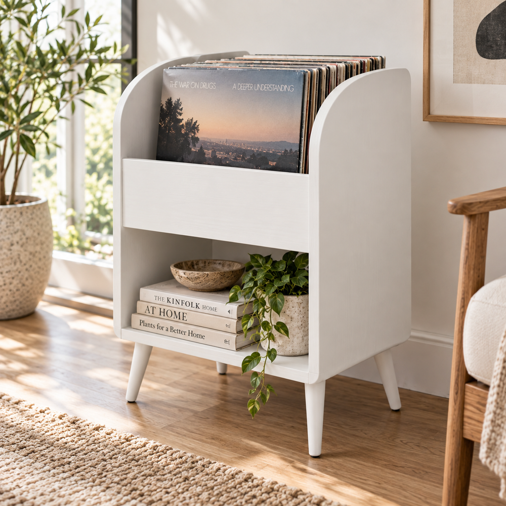 Vinyl Record Storage Cabinet, LP Organizer, Mid Century Modern Record Stand, Vinyl Display Furniture, Music Room Storage