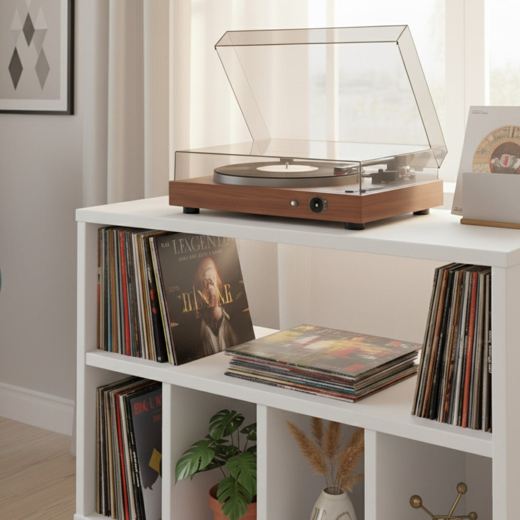 モダンなレコードプレーヤー用スタンド – レコード収納棚・LPラック
