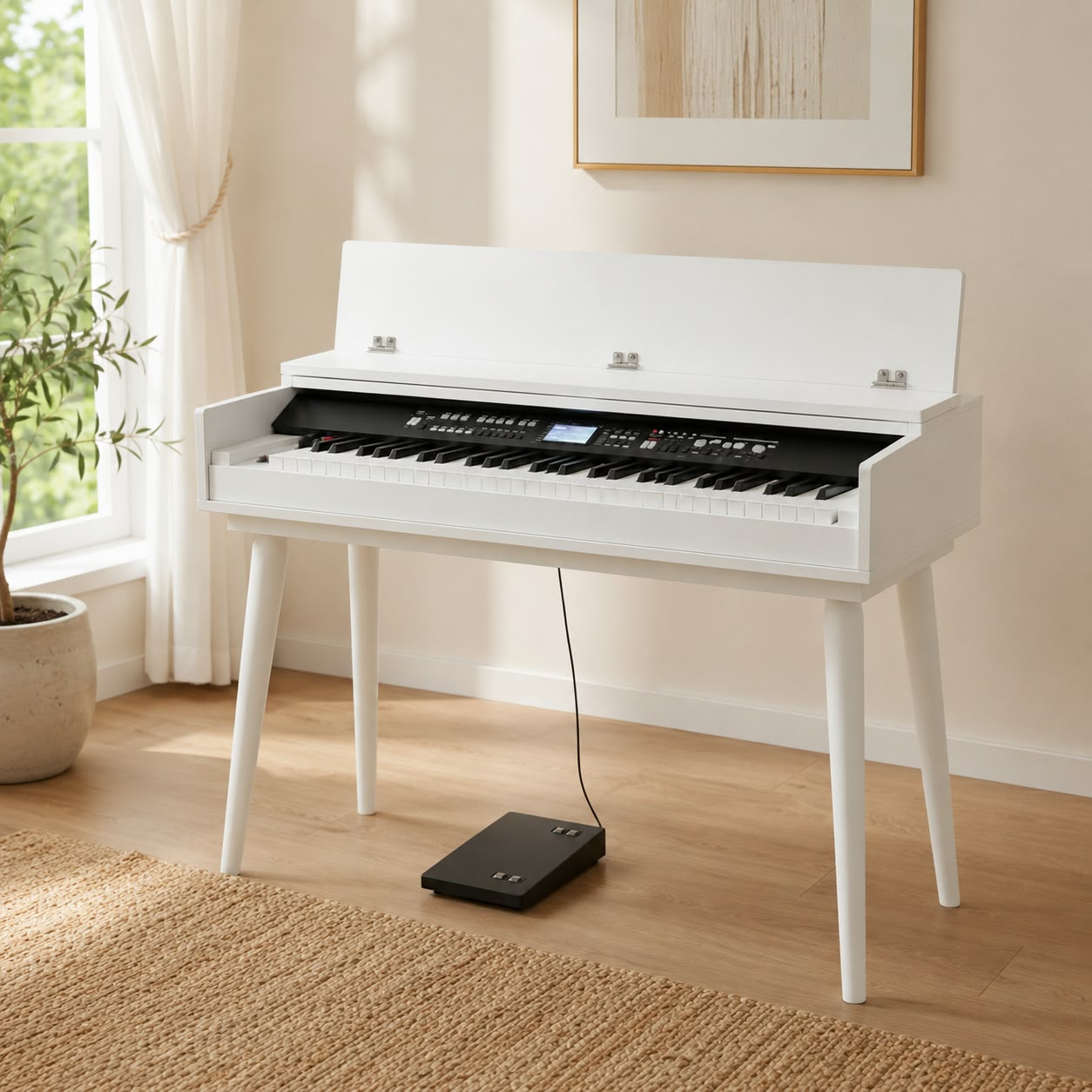 Custom MDF Digital Piano Stand – Made-to-Measure Keyboard Furniture Console