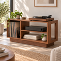 Record Player Stand with Vinyl Storage – Turntable Stand & LP Organizer