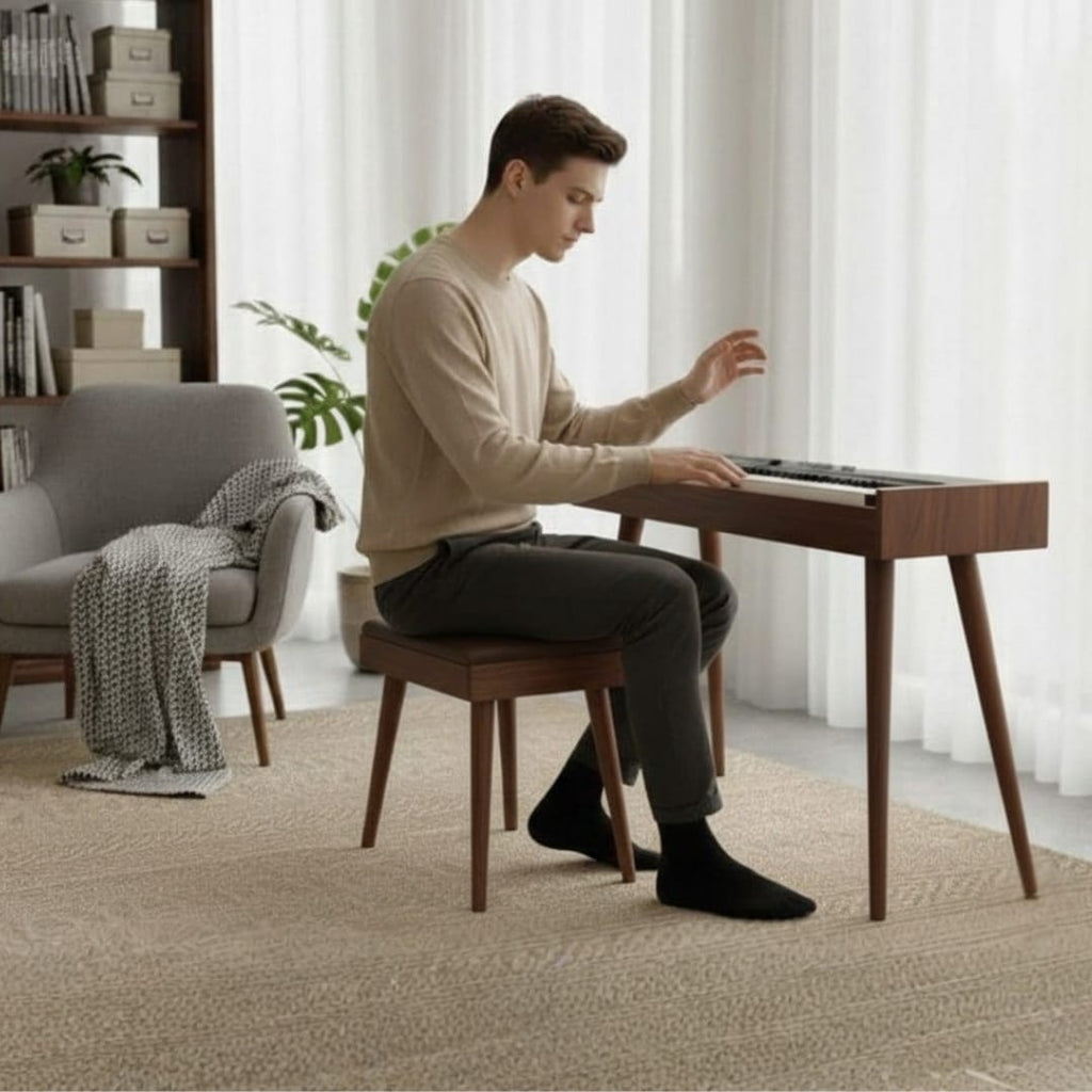 MDF Piano Stand, Digital Piano Stand, Keyboard Stand, Electric Piano Furniture, Piano Keyboard Table, Modern Music Stand, Home Studio