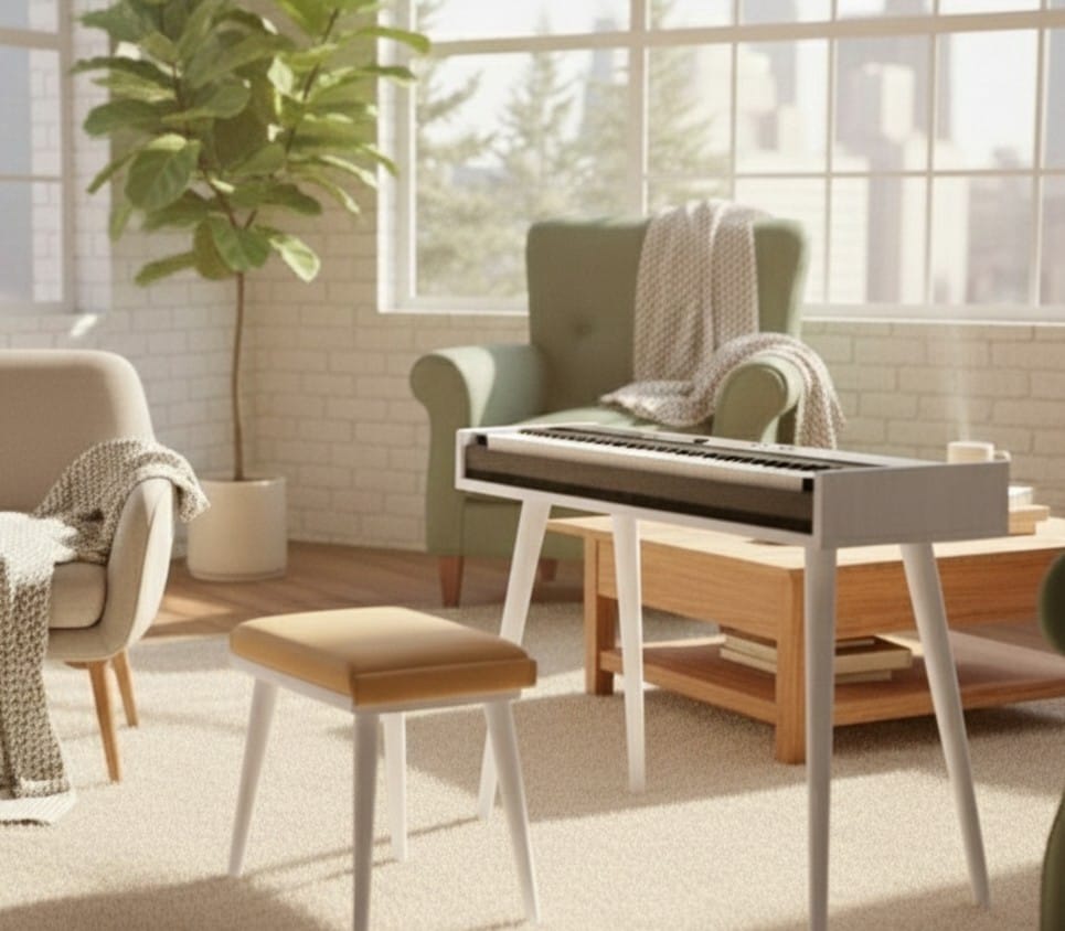 MDF Piano Stand, Digital Piano Stand, Keyboard Stand, Electric Piano Furniture, Piano Keyboard Table, Modern Music Stand, Home Studio
