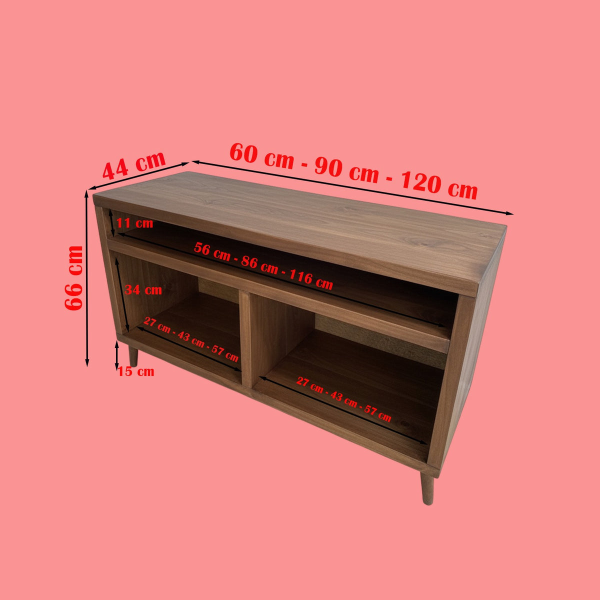 Modern Record Player Stand with Vinyl Storage – Turntable Table & LP Organizer