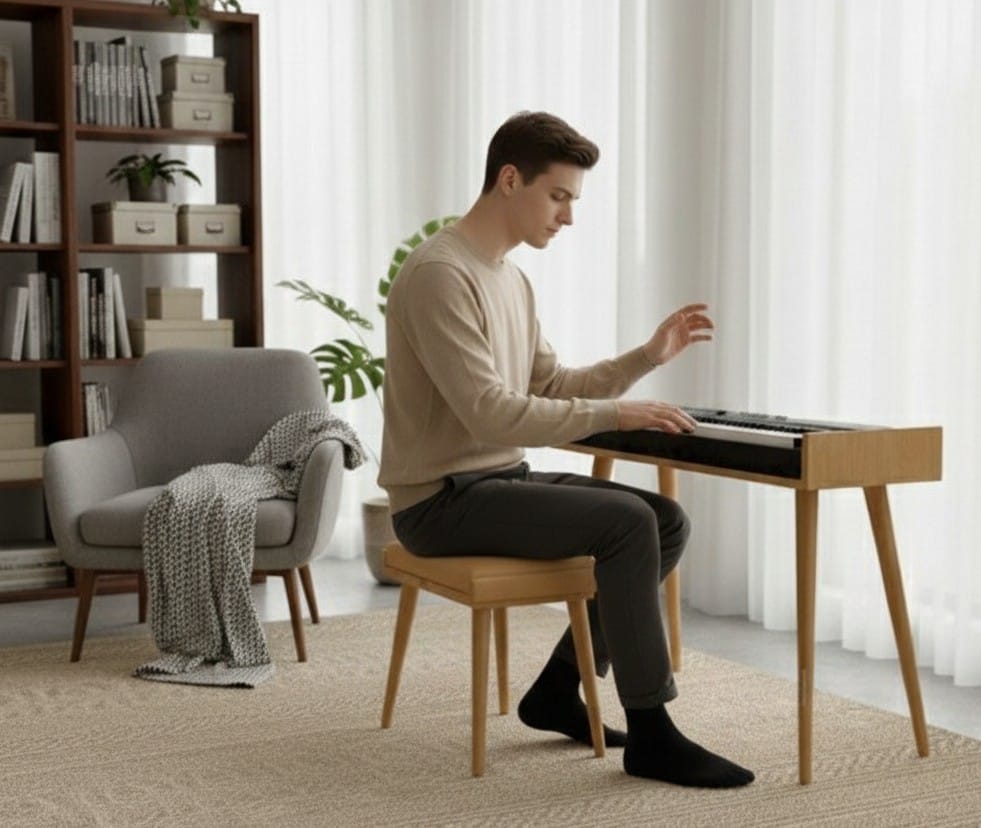 MDF Piano Stand, Digital Piano Stand, Keyboard Stand, Electric Piano Furniture, Piano Keyboard Table, Modern Music Stand, Home Studio