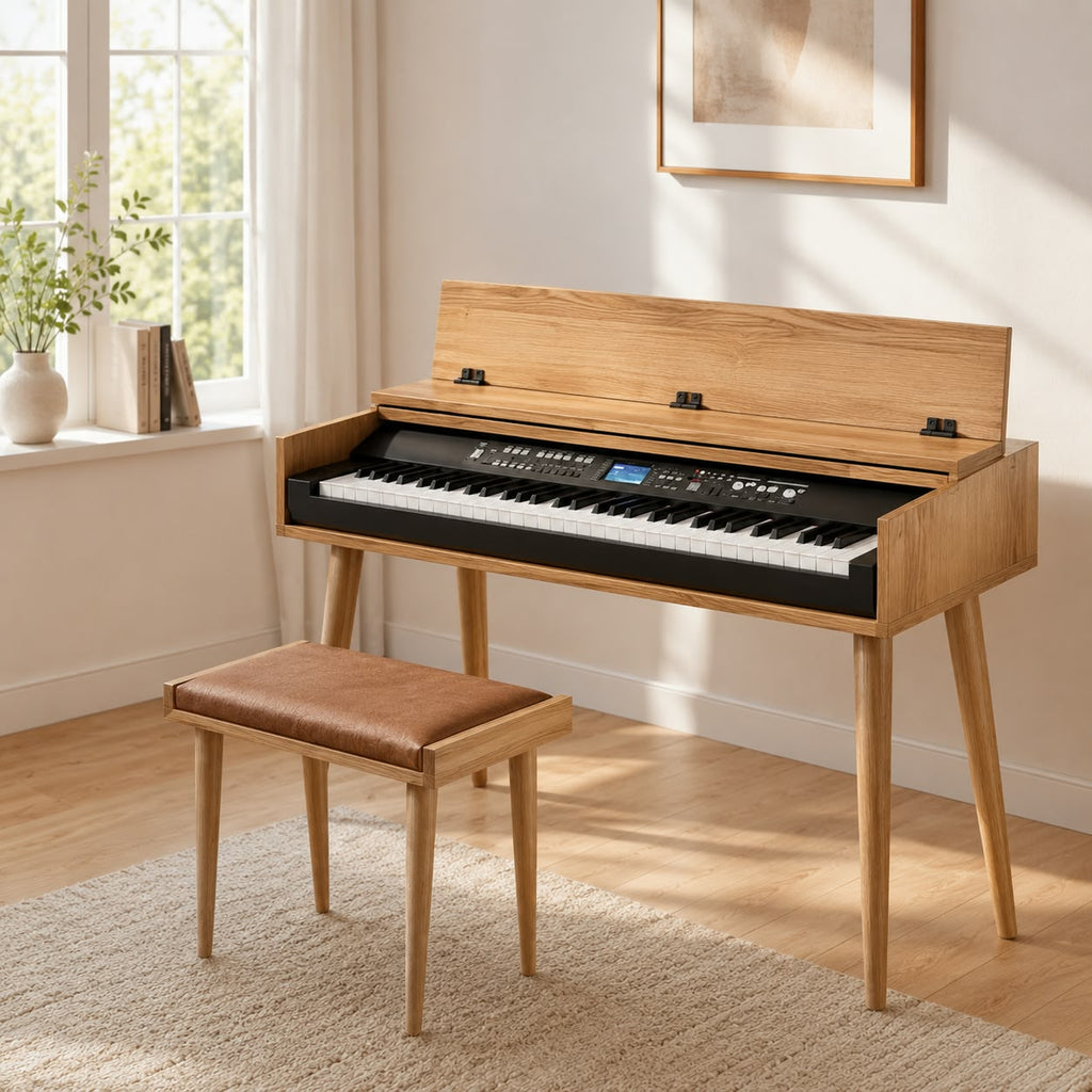 Custom MDF Digital Piano Stand – Made-to-Measure Keyboard Furniture Console