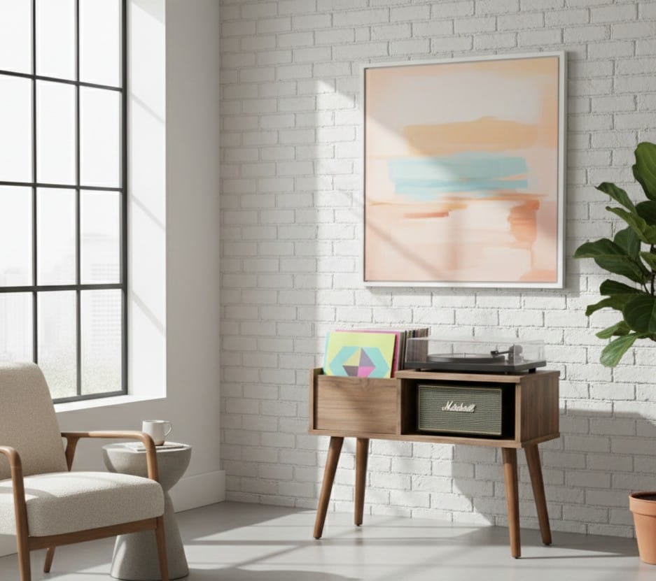 Record Player Stand – 80 cm Turntable Table for Your Vinyl Listening Space