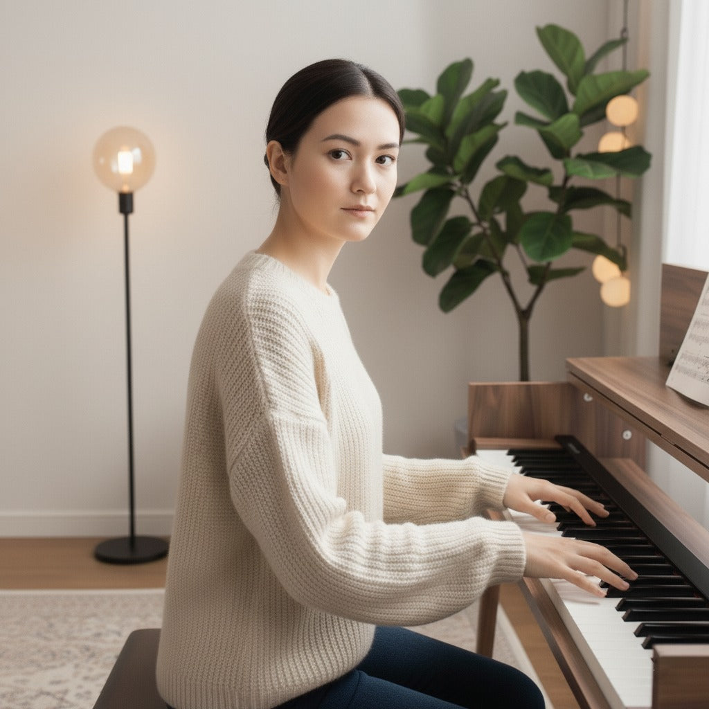 Minimalist Digital Piano Stand – Modern Keyboard Furniture, Custom MDF Piano Console for Home & Studio