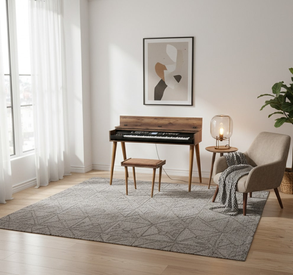 Minimalist Digital Piano Stand – Modern Keyboard Furniture, Custom MDF Piano Console for Home & Studio