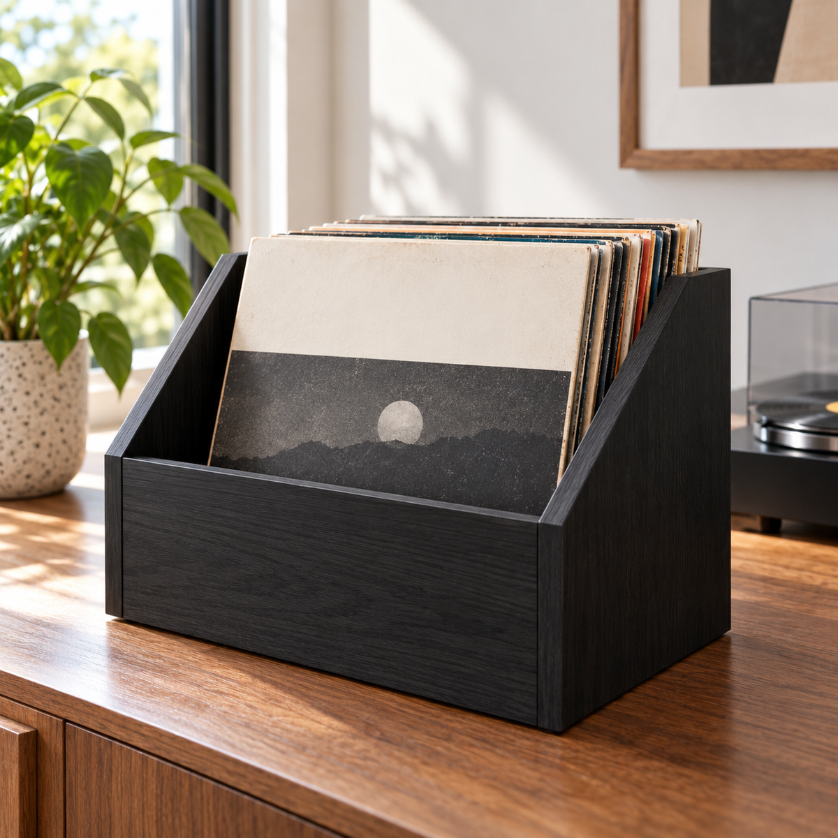 Vinyl Record Storage, LP Record Holder, Record Organizer, Vinyl Collection Bin, Mid Century Modern Storage