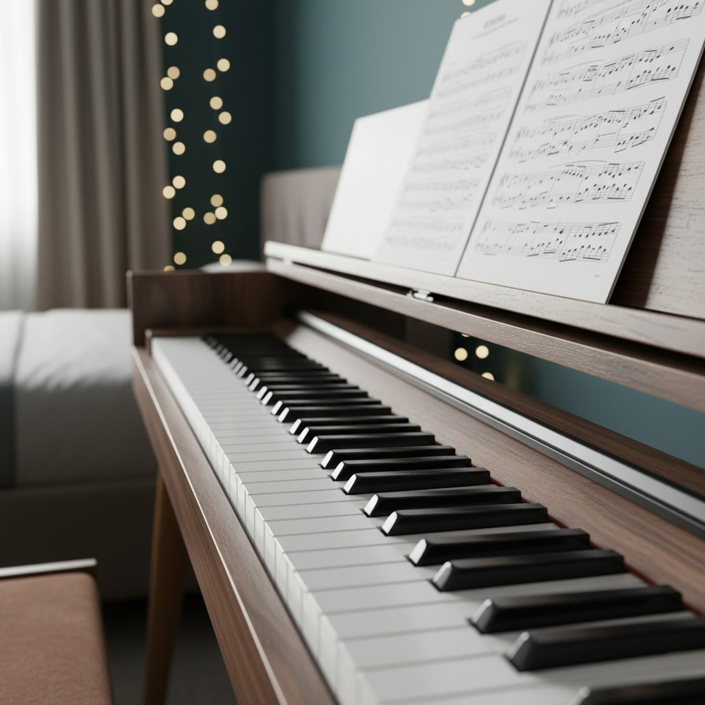 Minimalist Digital Piano Stand – Modern Keyboard Furniture, Custom MDF Piano Console for Home & Studio