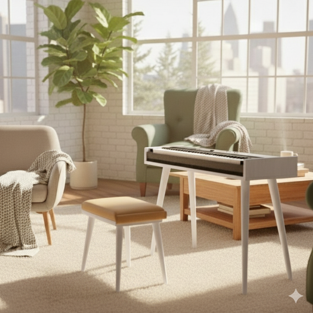 MDF Piano Stand, Digital Piano Stand, Keyboard Stand, Electric Piano Furniture, Piano Keyboard Table, Modern Music Stand, Home Studio
