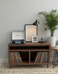 Modern Record Player Stand with Vinyl Storage – Turntable Table & LP Organizer