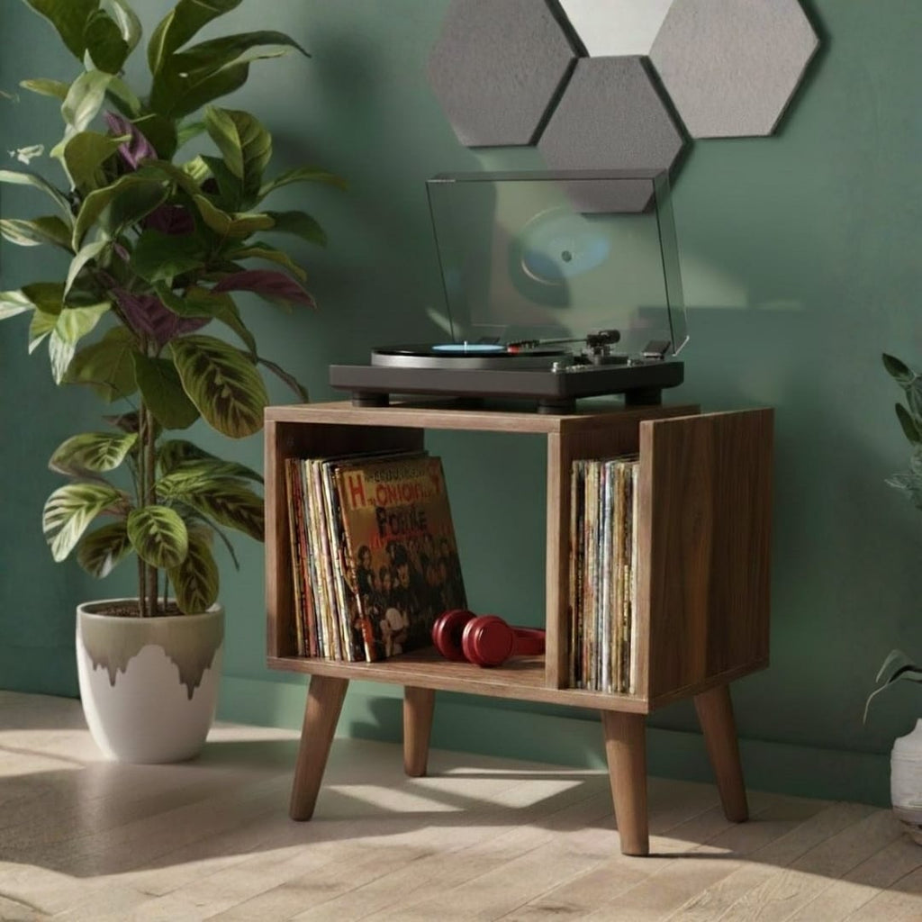 Compact Record Player Stand – 60 cm Turntable Stand for Vinyl & Audio Setup