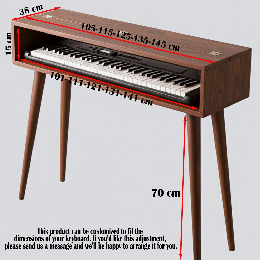 コンテンポラリー・デジタルピアノスタンド – ミニマリスト・キーボードコンソール＆モダンピアノ家具