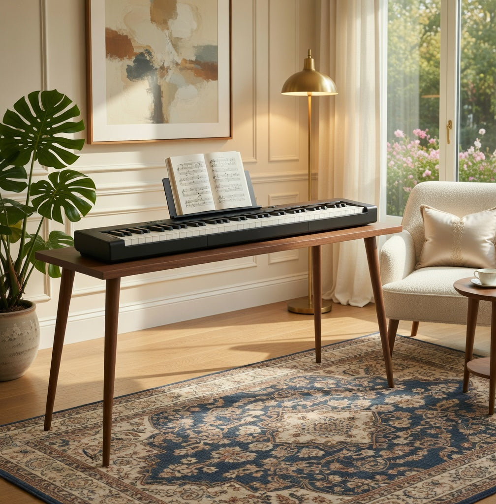 Custom MDF Digital Piano Stand – Made-to-Measure Keyboard Furniture Console