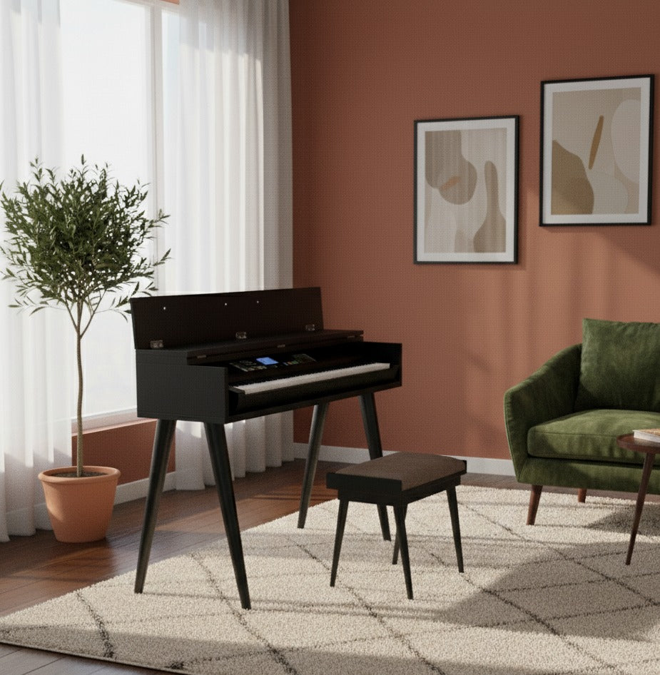 Minimalist Digital Piano Stand – Modern Keyboard Furniture, Custom MDF Piano Console for Home & Studio