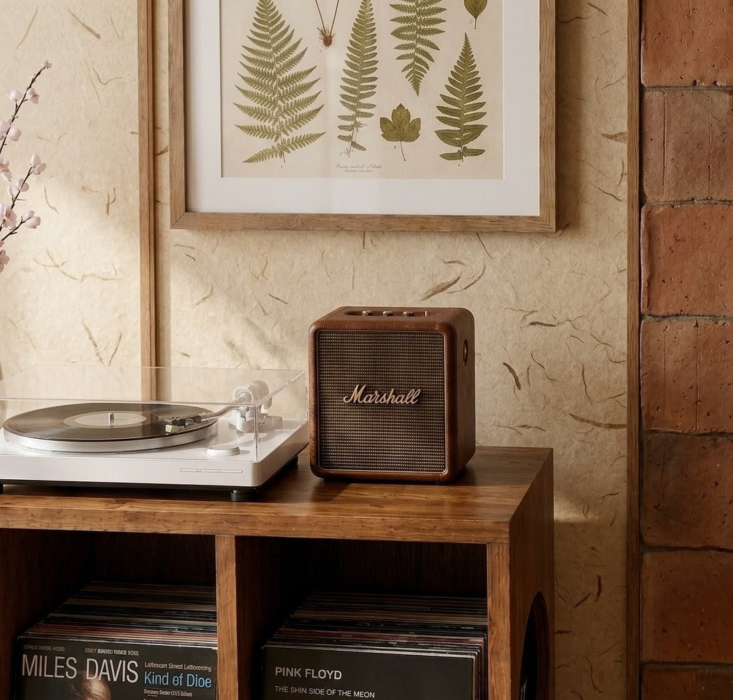 Mid Century Modern Vinyl Record Stand | Wooden Turntable Storage Cabinet | Record Player Table